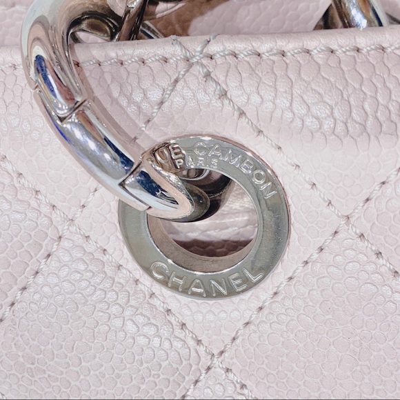 Chanel Blush Pink Quilted Caviar Leather Grand Shopping Tote - Picture 10 of 15